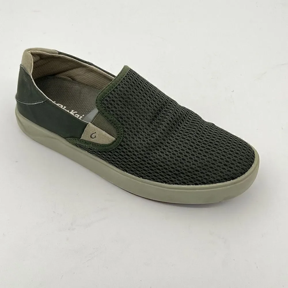 OLUKAI Laeahi Slip-On Shoes Sneakers NORI Nori Green Men’s 8